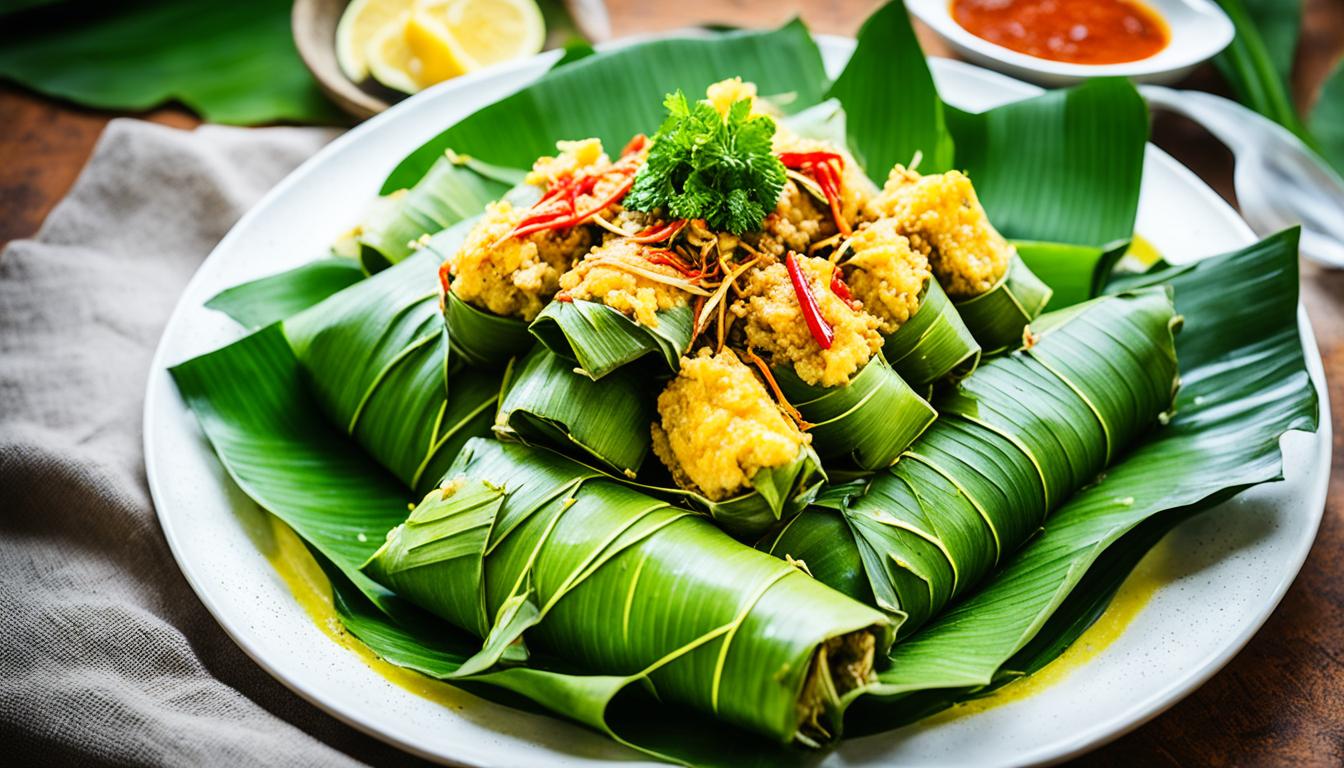 resep garang asem ayam santan bungkus daun pisang